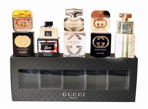 gucci perfume set women|Gucci miniature perfume set.